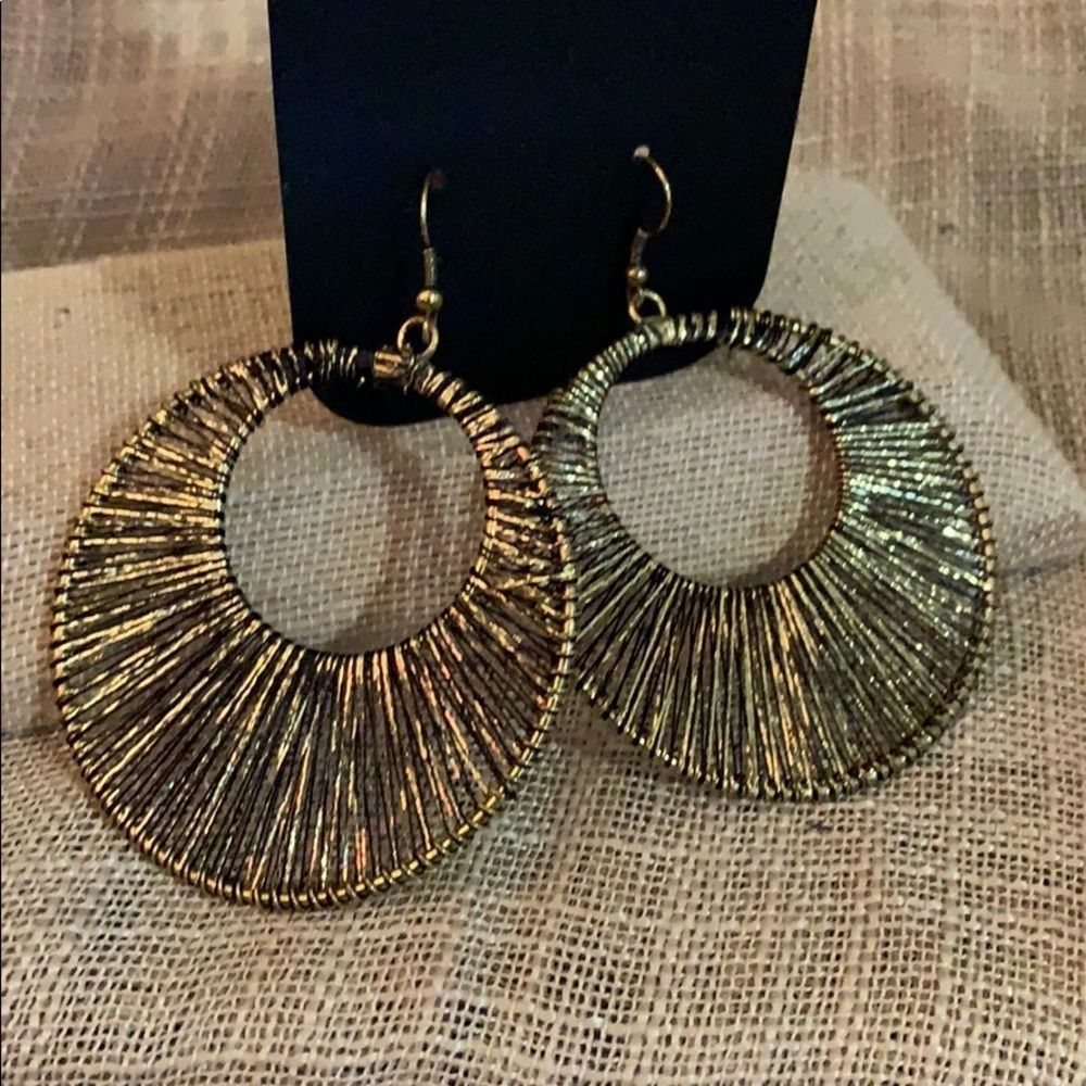 Sassy Large Circle Fish Hook Earrings